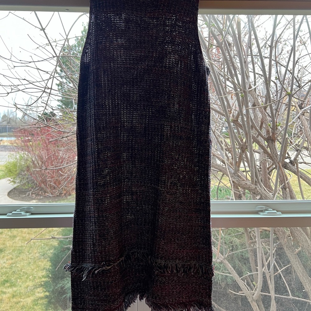 Elegant red/blue woven Fringe Skirt
